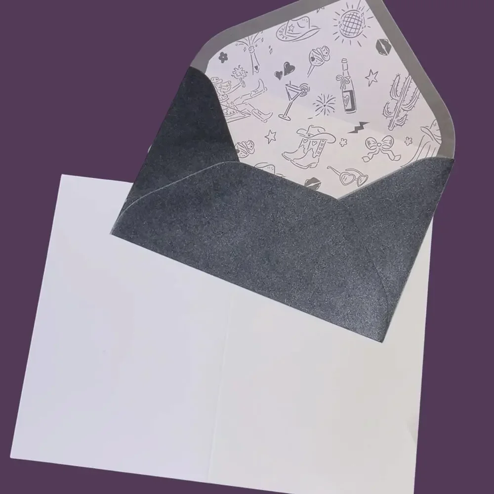 24 Cowgirl Bachelorette Thank You Cards Envelopes & Stickers Western Party